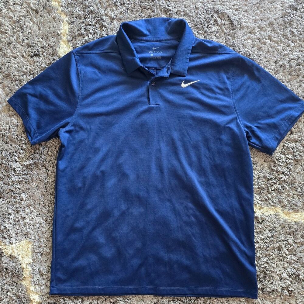 Blue Nike Dri-FIT performance polo shirt Size Large